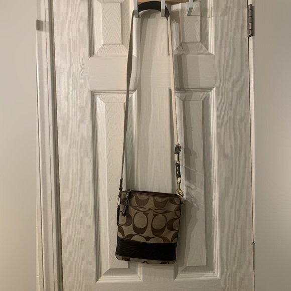 Coach Cross Body Bag Logo Print-canvas/tan - Picture 5 of 14